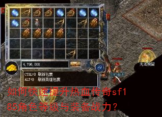 如何快速提升热血传奇sf185角色等级与装备战力? 如何快速提升热血传奇sf185角色等级与装备战力?