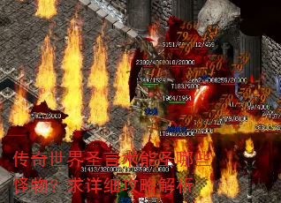 传奇世界圣言术能圣哪些怪物?求详细攻略解析 传奇世界圣言术能圣哪些怪物?求详细攻略解析