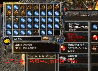如何在合击私服中高效删除怪物? 如何在合击私服中高效删除怪物?