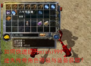 如何快速提升mishi999迷失传奇角色等级与装备获取? 如何快速提升mishi999迷失传奇角色等级与装备获取?