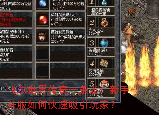 飞尔世界传奇一条龙:新手开服如何快速吸引玩家? 飞尔世界传奇一条龙:新手开服如何快速吸引玩家?