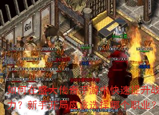 如何在盛大传奇手游中快速提升战力?新手开局应该选择哪个职业? 如何在盛大传奇手游中快速提升战力?新手开局应该选择哪个职业?
